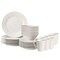 Spin Wash Dinnerware Dish Set | Mugs, Salad and Dinner Plates and Bowls Sets, High Quality Dishes with Highly Chip and Crack Resistant, Dishwasher and Microwave Safe